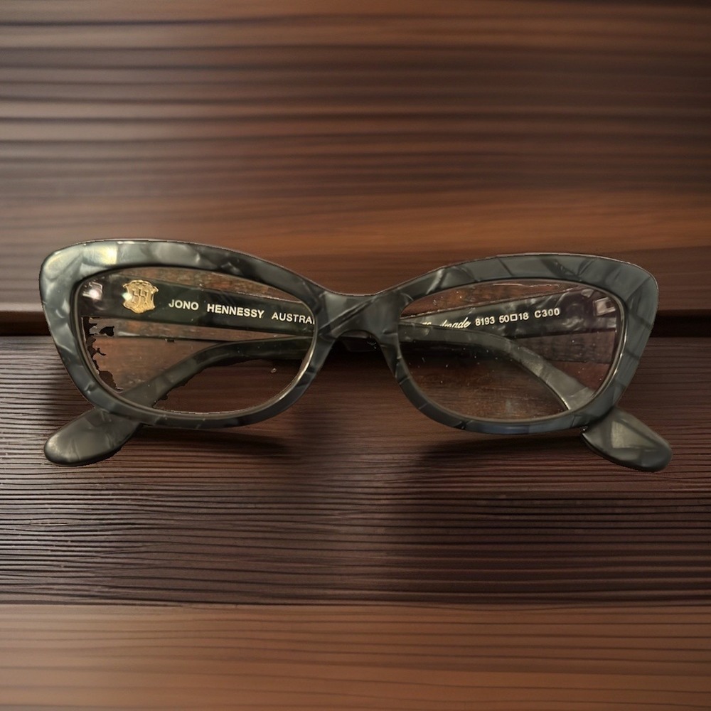 Authentic Hand Made Jono Hennessy 8193 C300 Black 50/18 Frames Australia